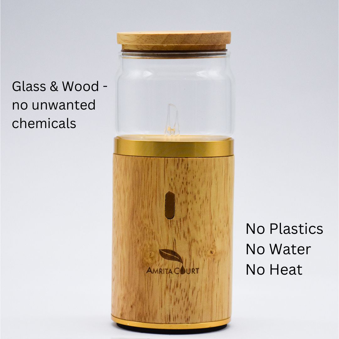NOVA Portable Diffuser — Glass & Pine for Pure Aromatherapy