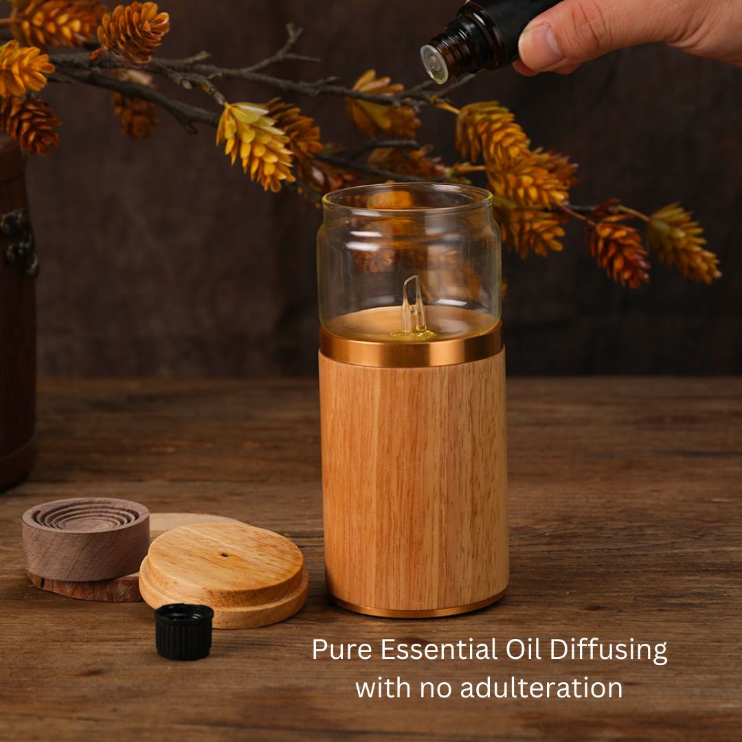 NOVA Portable Diffuser — Glass & Pine for Pure Aromatherapy
