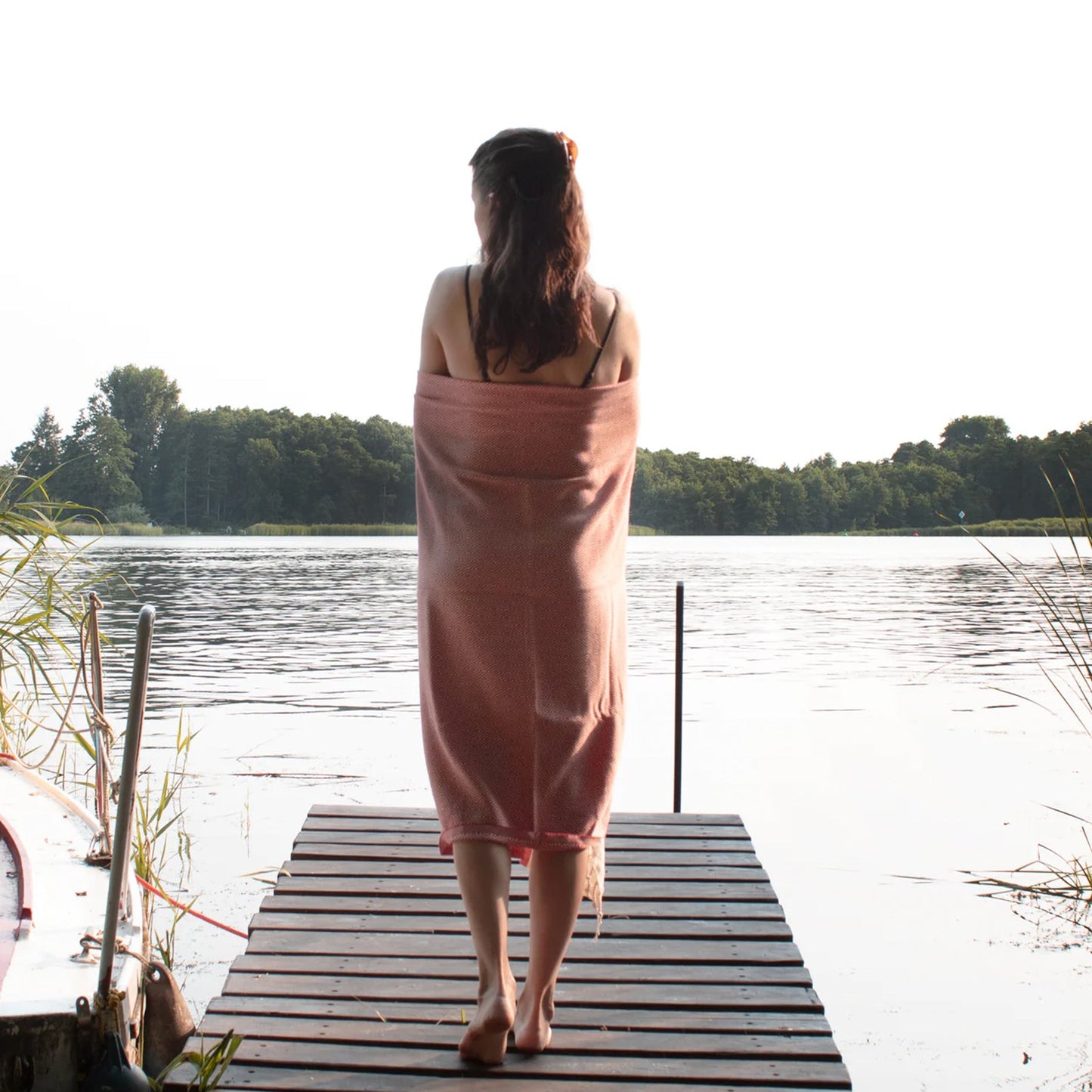 Otto Black Turkish Towel – Jacquard-Woven, Organic, Mindfully Made