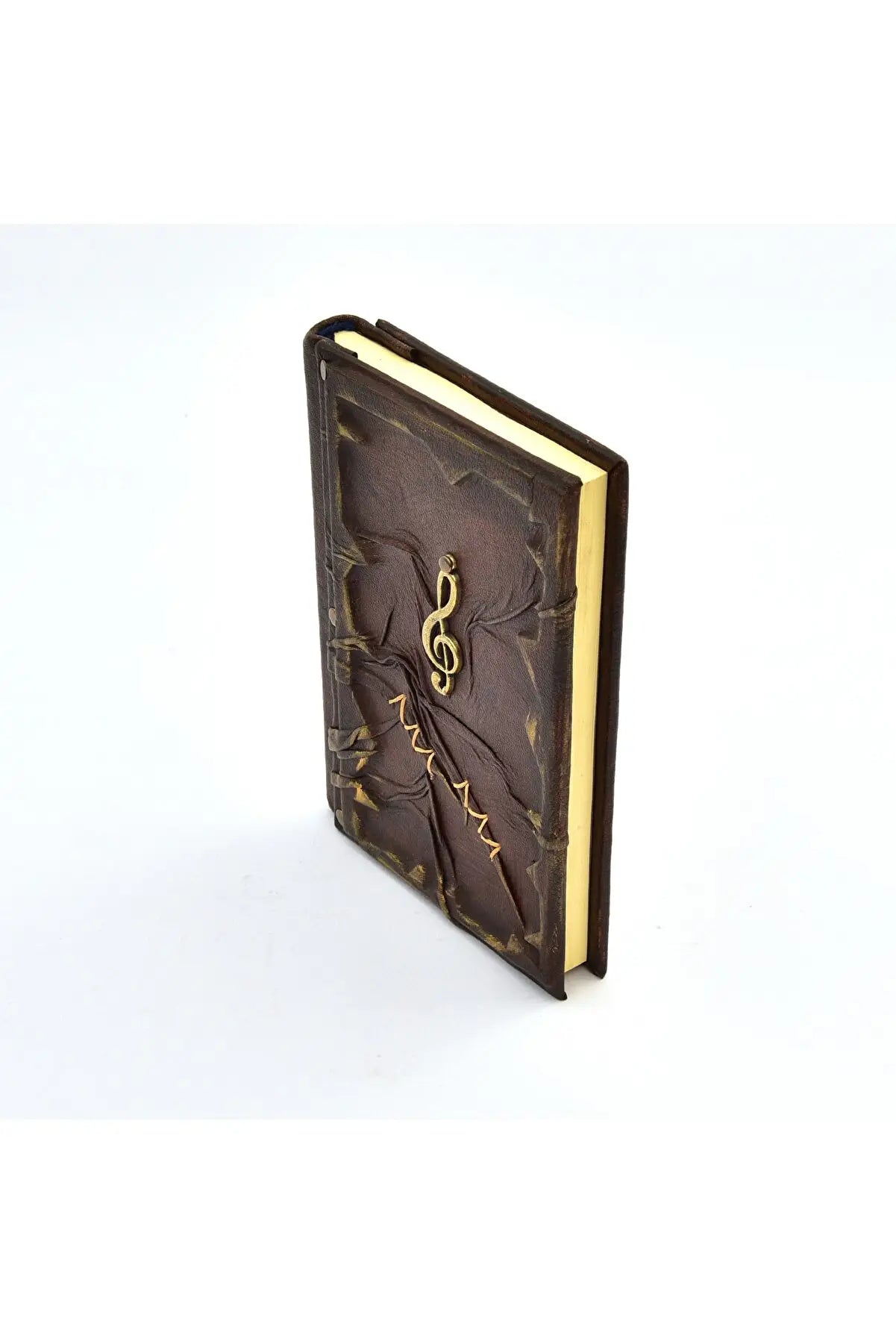 Treble Clef Leather Journal – Handcrafted with Genuine Calf Leather