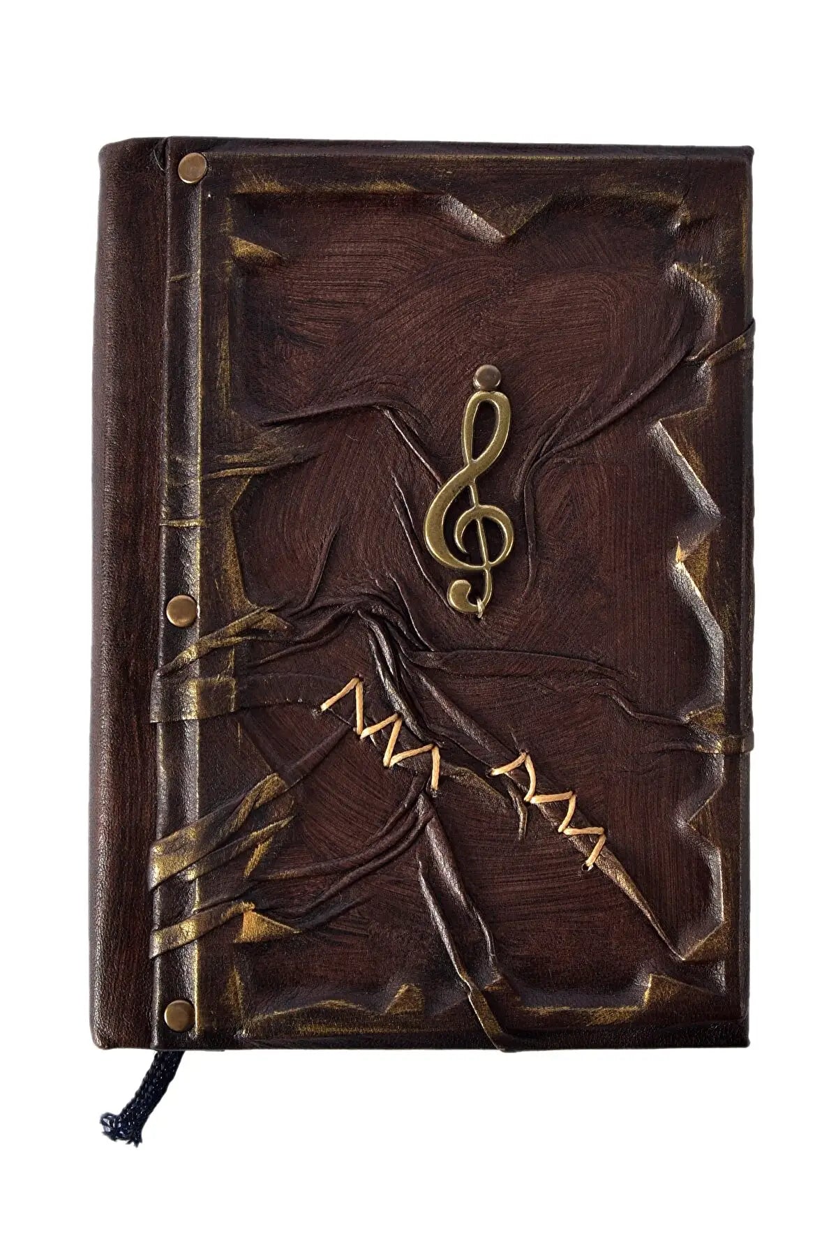 Treble Clef Leather Journal – Handcrafted with Genuine Calf Leather