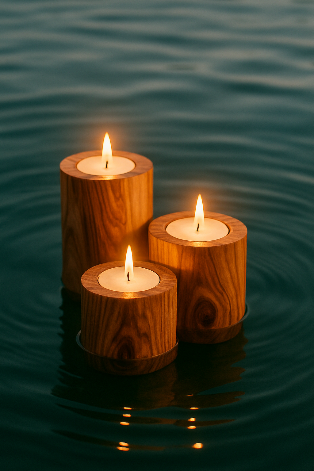 Handcrafted Tunisian Olive Wood Candle Holders – Choose Size